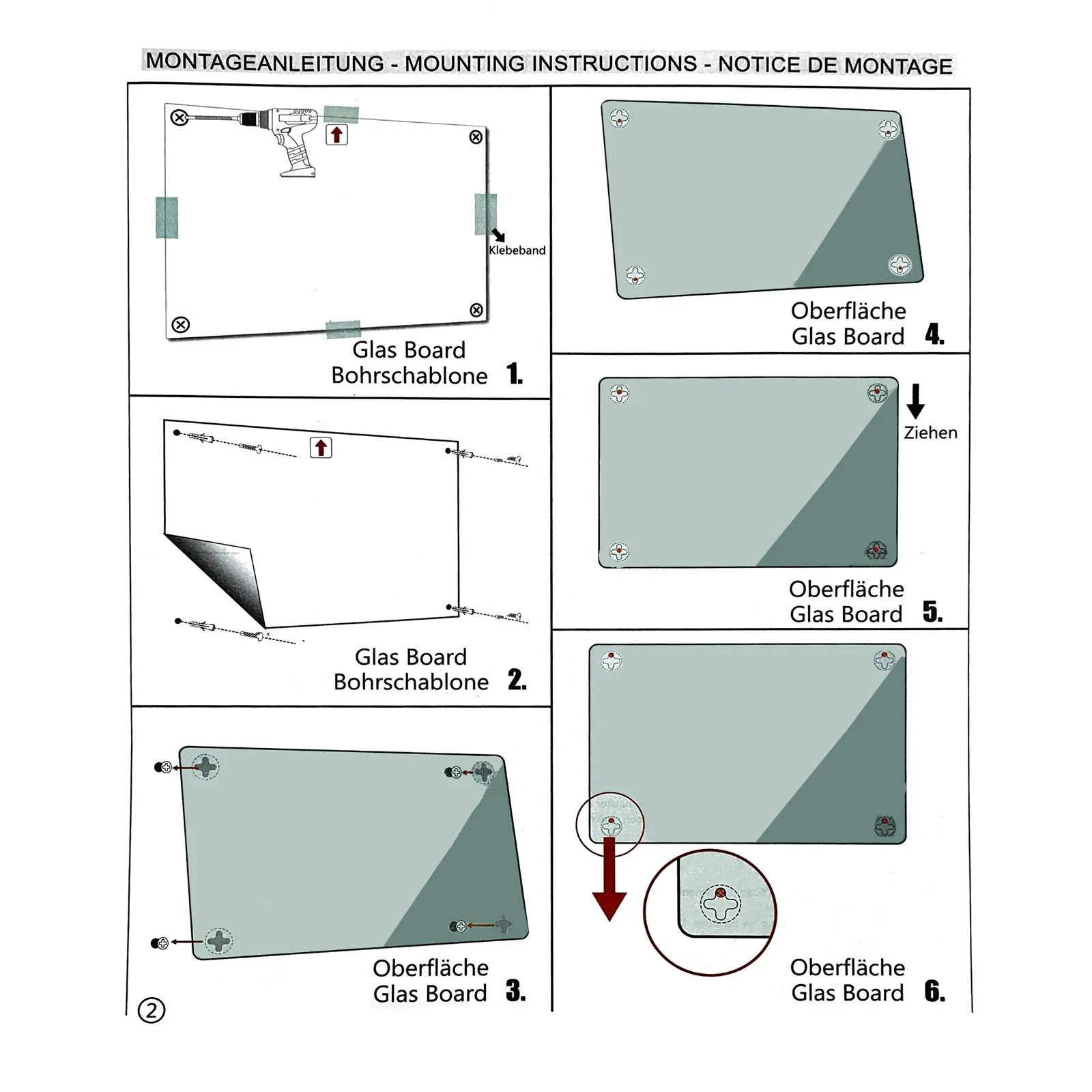 Glas-Whiteboard | Pearlwhite  | Sicherheitsglas | Rahmenlos | 10 Größen - Image 8